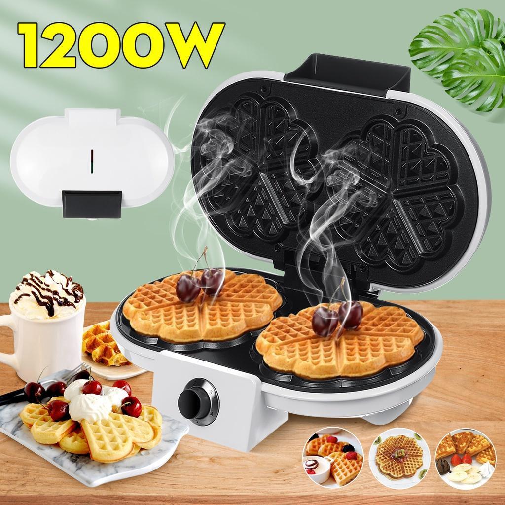 1200W 220-240V 50/60Hz Multi-functional Double‑Head Waffle Maker Bubble Egg Cake Oven Breakfast Waffle Machine Electric Baking Pan