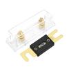 Heschen Car 30A ANL Fuse Holder with ANL Fuse Car Motorcycle Audio Subwoofer Supplies Golden Color 1 Pack