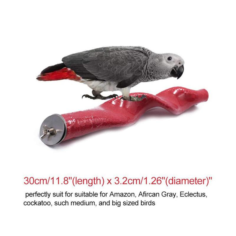 Parrot Station Rack Wave Shape Quartz Sand Surface Grind Twist Stand for Pet Birds Toy