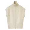 Suéter de punto para mujer de otoño con cuello alto, alta calidad, casual, moderno, sin mangas, con cremallera, camiseta interior, prendas básicas de punto
