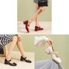 French High Heel Mary Jane Shoes With Chunky Heel For Casual Womens Spring Summer