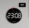 Colorful LED Dynamic Wall Clock: Perpetual Calendar & Simple Decor for Living Room