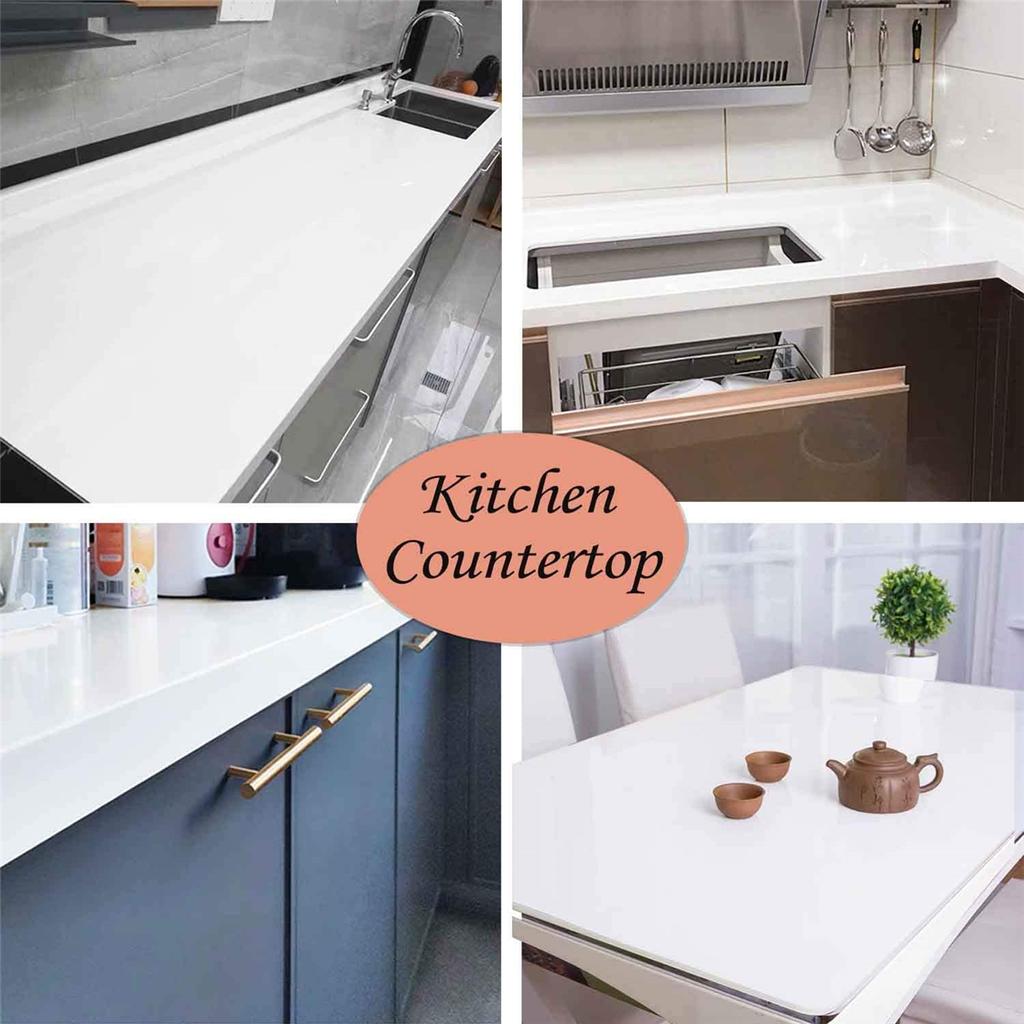 High Gloss Paste Furniture Wall Decals Pvc Pearl Film Water-Repellent Wall Cover Room Do-It-Yourself Self-Adhesive Black/White Wardrobe Kitchen