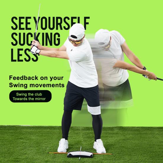 Oglindă pentru Putting la Golf Ajutor Antrenor pentru Putting la Golf pentru Acuratețe Aliniament Calea Stroke-ului Accesoriu pentru Practică Golf Indoor Outdoor