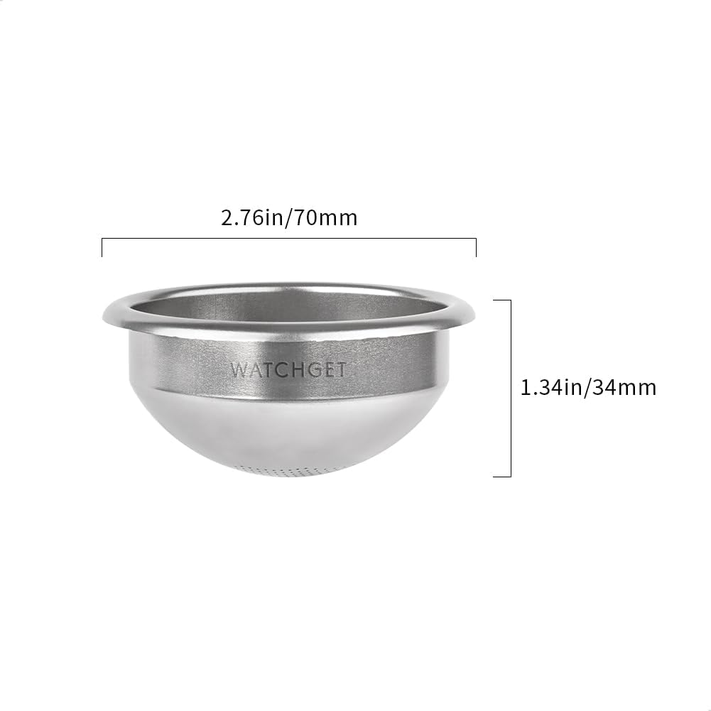 watchget 58mm Espresso Filter Basket, Stainless Steel Coffee Filter, Compatible with 58mm Bottomless Portafilters