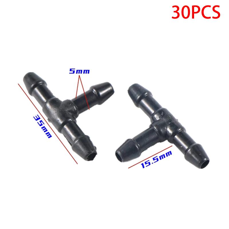 Car Windshield Wiper Washer Connector Hose 30Pcs Nozzle Pipe T Y I Type Tube Assortment for Vehicle Water Spray System T