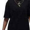 Jordan T-shirt Femme Manches Courtes Ample Col Rond Lettre Logo Respirant Hauts Noir IH0834010