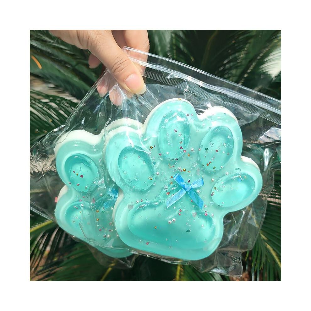 Cat Paw Squeeze Toy, Cat Paw Squishy (15 x 15 cm), Cute Squishy Paw for Squeezing & Relaxing, Anti-Stress Toy for Cat Lovers, Children and A