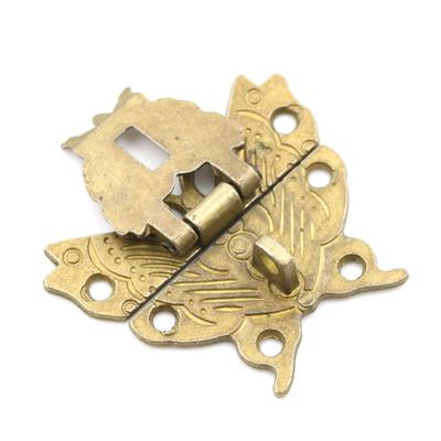 Retro Chic Butterfly Latch Catch Jewelry Wooden Box Lock Hasp Pad Chest Lock