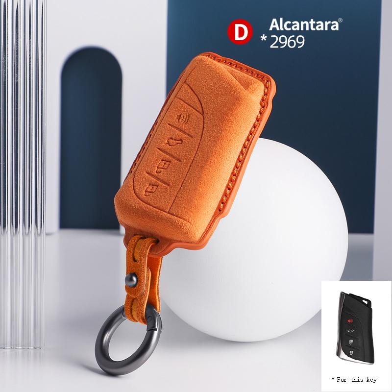 New Suede Key Case Car Key Cover Shell For For Lexus ES NX GS RX UX250 UX260 ES350 LC500 3/4 Button Remote Key Holder Keychain