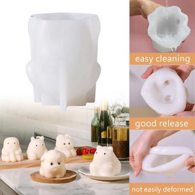 Niedliche Silikonformen für Puddings mit Tiermotiv, zum Selbermachen von Kuchen, Gebäck, Backformen zur Herstellung von Schokoladenfondants, Cupcakes, antihaftbeschichtet