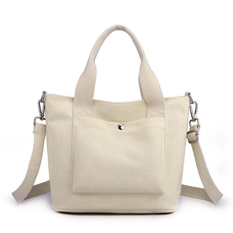 Literary and Simple Handbag 2025 New Canvas Bag Women's Large-capacity Shoulder Messenger Bag