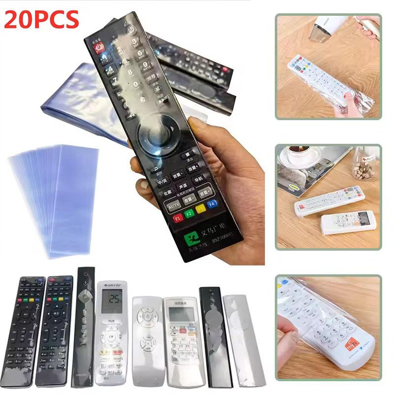 5/10/20 шт. Прозрачный термоусадочный пакет из пленки Пылезащитный защитный чехол-накладка для пульта дистанционного управления телевизора, кондиционера, пластик 1PCS 6X25CM