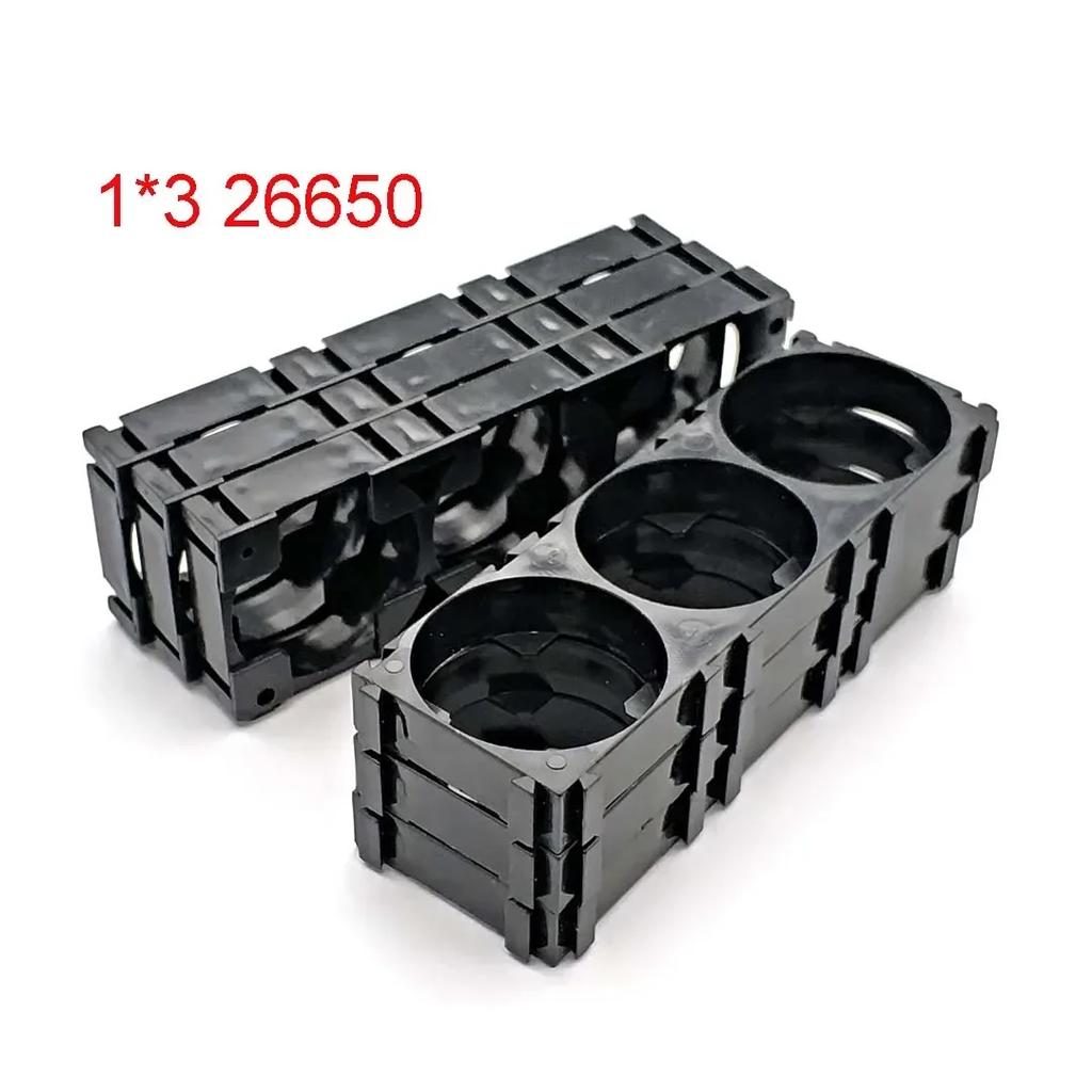1*2 1*3 26650 26700 26800 Battery Holder Bracket Lithium Battery Plastic Bracket Fixed Bracket DIY Battery Pack Diameter 26.3mm
