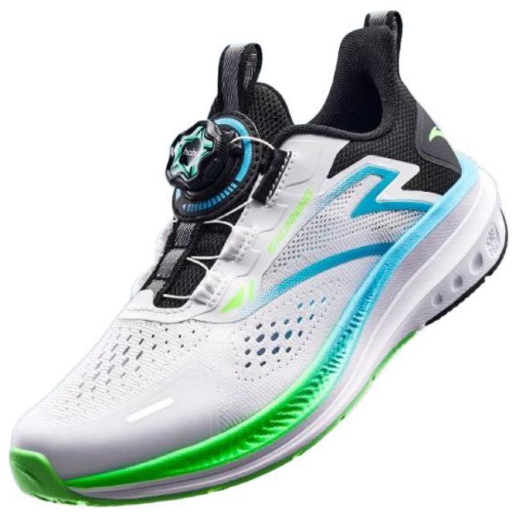 Anta Hailang Lite Comfortable Racing Shock Absorption Wear-Resistant Low-Top Casual Running Shoes Men Sneaker White Black 112325568S-2