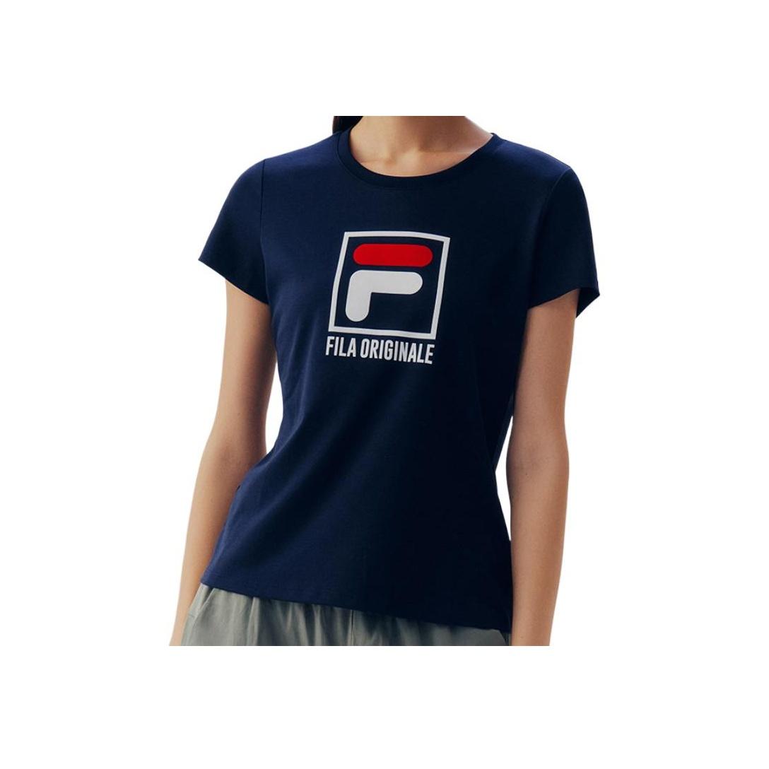 

FILA Original Comfortable Breathable Fashion Short Sleeve Regular T-Shirt Women Tops Ultramarine-Blue F51W048108F-NV M