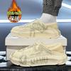Pantofole in cotone invernali in velluto borsa termica e scarpe in cotone impermeabili e antiscivolo suola spessa pantofole taglia grande