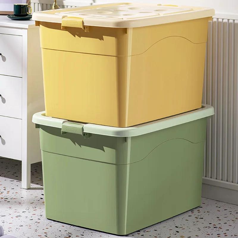 Extra Large Plastic Storage Box Heavy-Duty Reinforced Moving Organizer for Home Clothes, Durable Storage Container