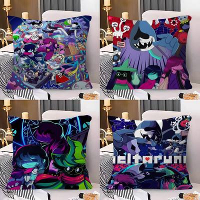 Game Deltarune Cushion Cover Inches Farmhouse Decor Home Throw Pillow Covers For Couch Decorations