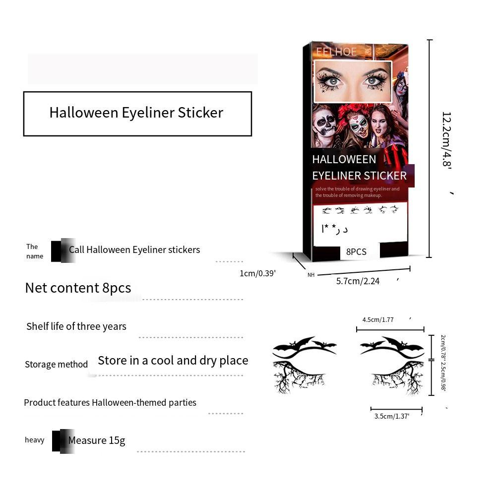 Spider Halloween Eye Shadow Stickers Cobweb Eye Tattoo Stickers Eyeliner Stickers  Halloween Party