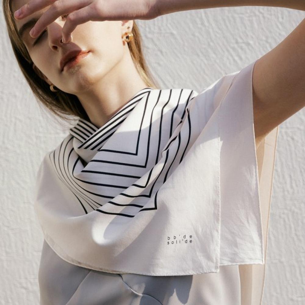 Bb De Soli De Mild Cotton Scarf  2color ivory
