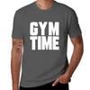 Gym Time Tshirt Simple Line Art Print Tee