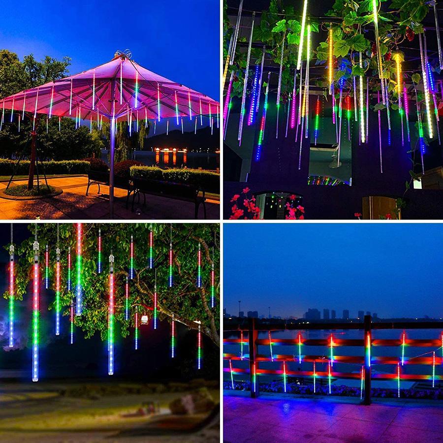 360 LED Solar Lights Meteor Shower Rain Tree String Light Garden Party Outdoor