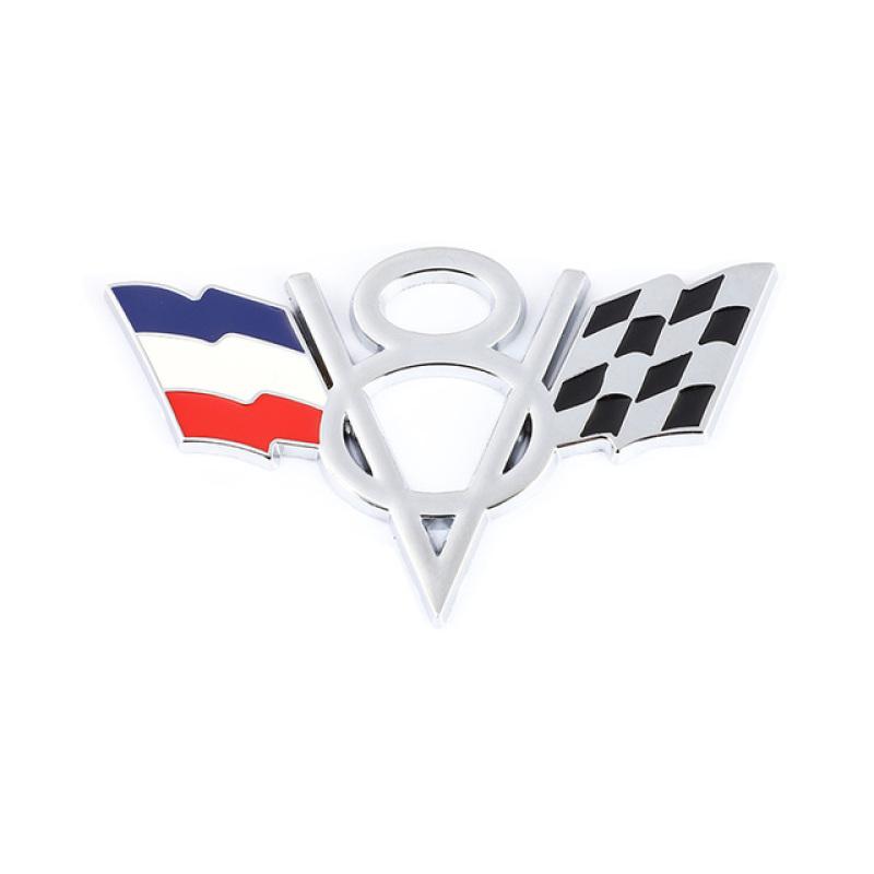 

Наклейка на автомобиль Италия Франция Германия Англия Америка Флаг США Эмблема Наклейка для логотипа V8 France V8-Silver