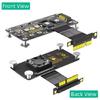 10CM Fast Speed M.2 NGFF NVME SSDs To PCIE 4X Extension Cable with Cooling Fan LED Magnetic Pad
