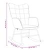 Rocking Chair with Footstool Light Grey Fabric