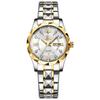 HINICE Women's Quartz Watch 30mm Stainless Steel Round Face Calendar Day Date Diamond Index Water Resistant Silver