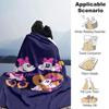 Minnie Mouse Heart Friendship Flannel Blanket Super Soft Warm Cozy Blanket For Sofa Bed Office Travel Allseason Home Decor Gift