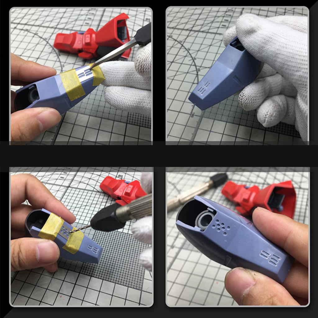 12 In 1 Carving Auxiliary Ruler Carving Ruler Drill Hole Detailer Scribe Line Stencil For DIY Model Crafting Tool