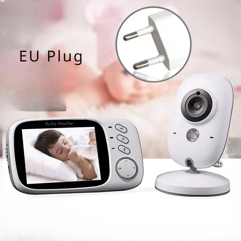 3.2 Inch Wireless Video Baby Monitor With Lullabies Auto Night Vision Two Way Intercom Temperature Monitoring Babysitter