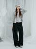 HHIPS Flower Stud Cotton Denim Pants (Black)