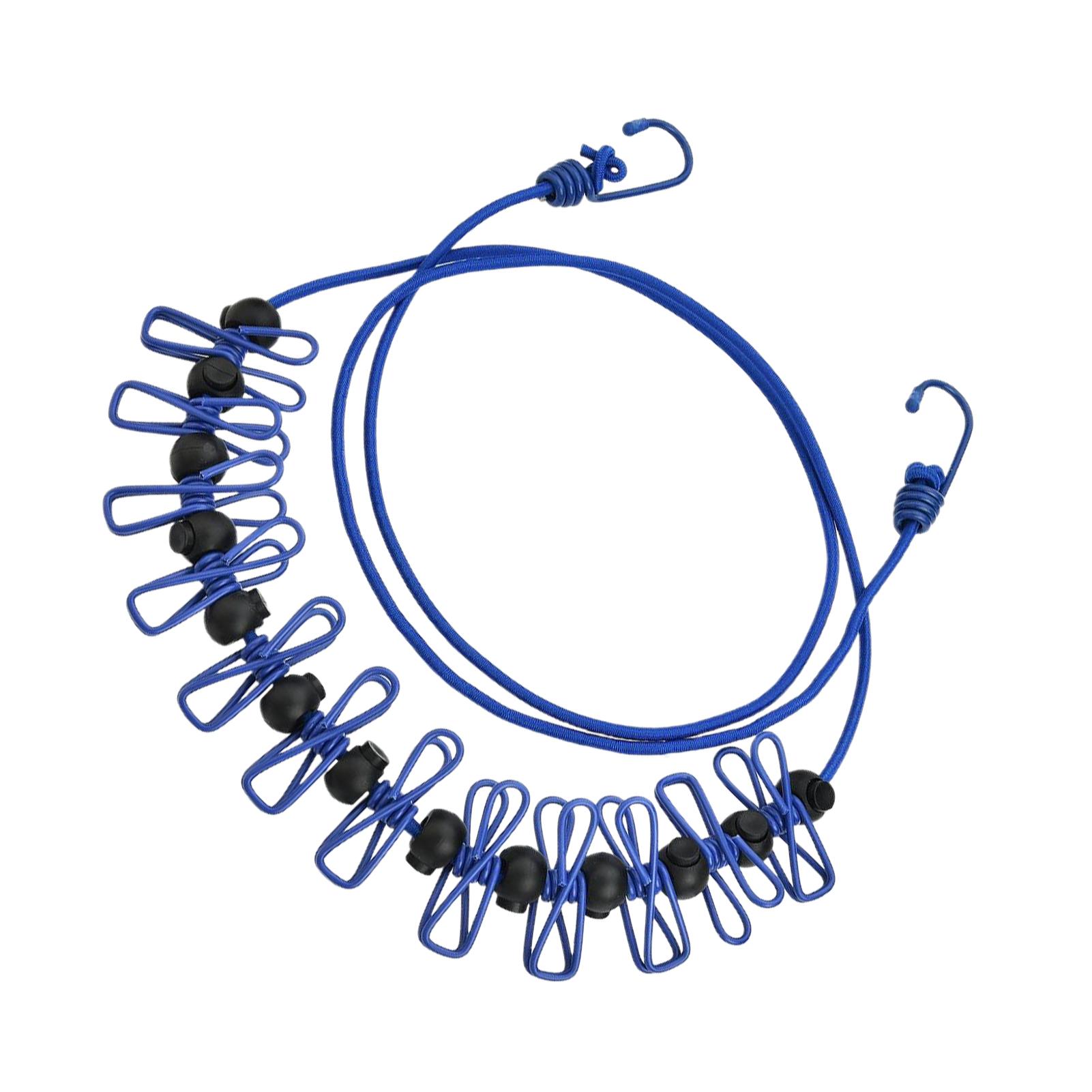 

Цветные прищепки, выдвижная бельевая веревка для быстрой сушки, плавно перемещается слева направо синий