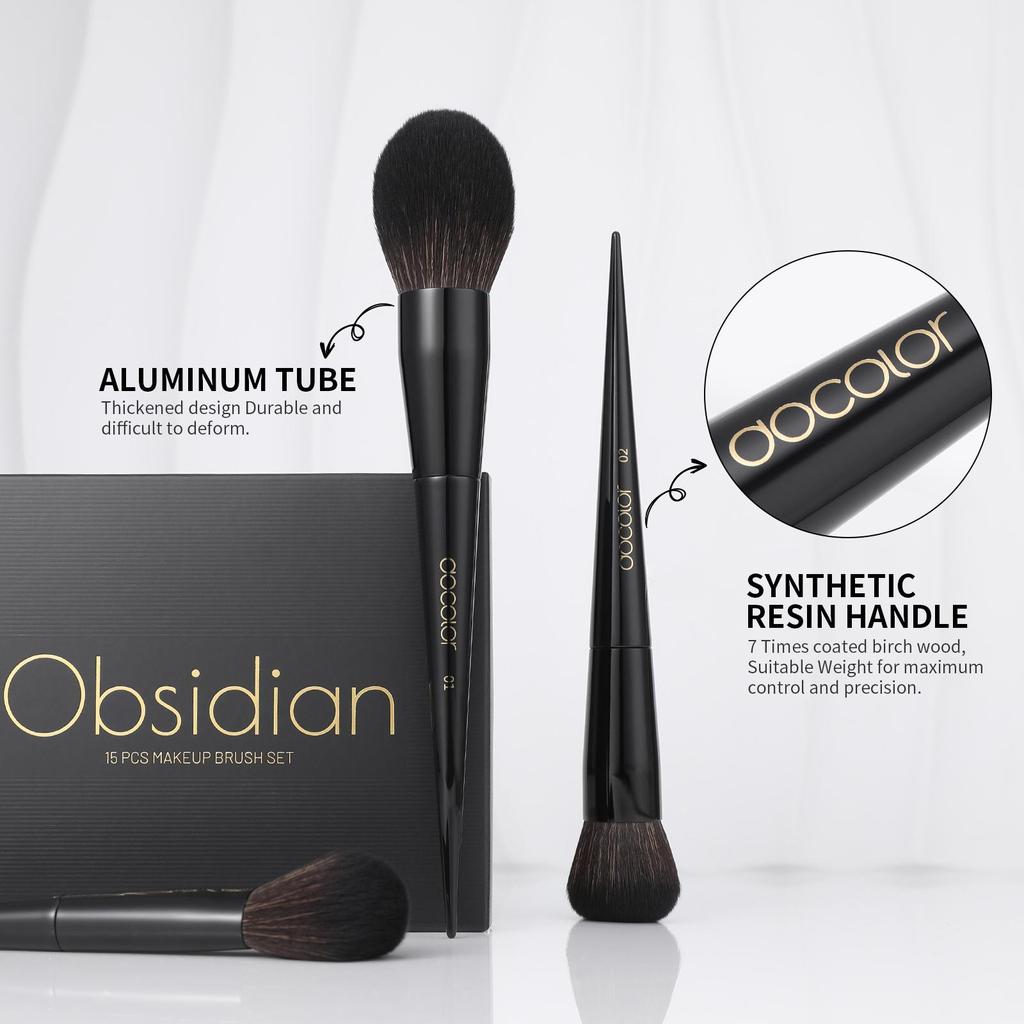 Docolor Professional Makeup Brushes Set Cosmetic Brushes Premium Synthetic Powder Kabuki Foundation EyeShadow Eyeliner Eyebrow MakeUp Brush Kit