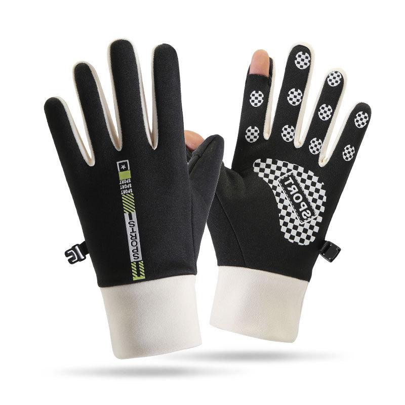Warm Gloves Outdoor Riding Couples Driving Anti-slip Wear Resistant Durable Plus Velvet Thickened Winter Cold Proof Gloves