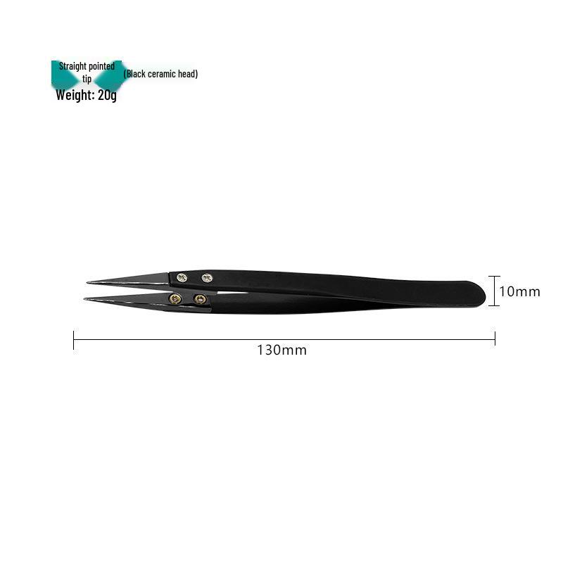 Vyměnitelné keramické pinzety pro vysokoteplotní pájení - Extra jemný hrot, nemagnetické, izolované pro opravu mobilních telefonů