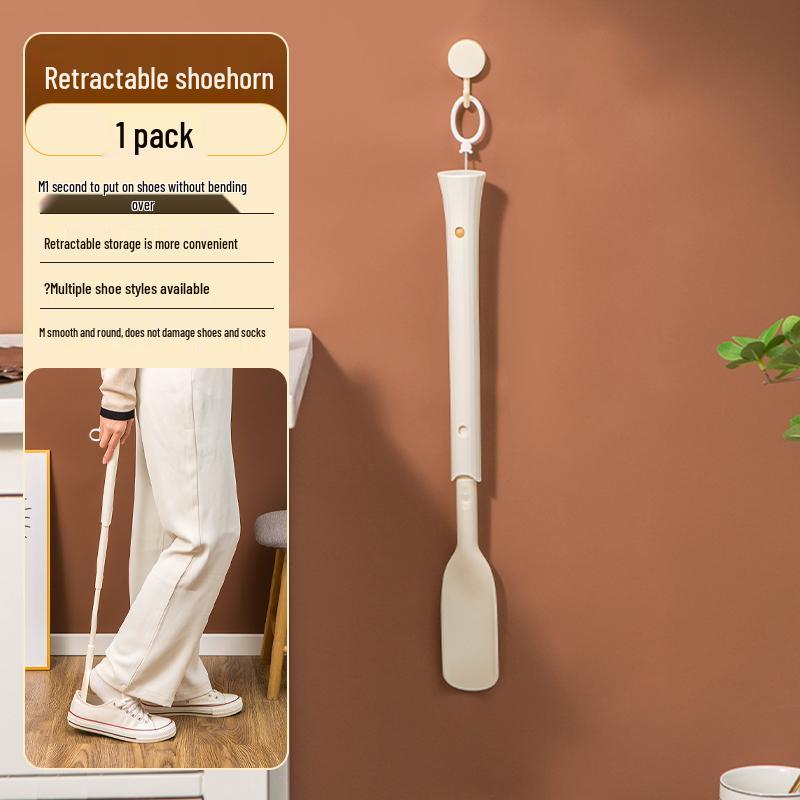 Extended Long-Handled Shoehorn for Easy Shoe Wear - Ideal for Seniors and Pregnant Women