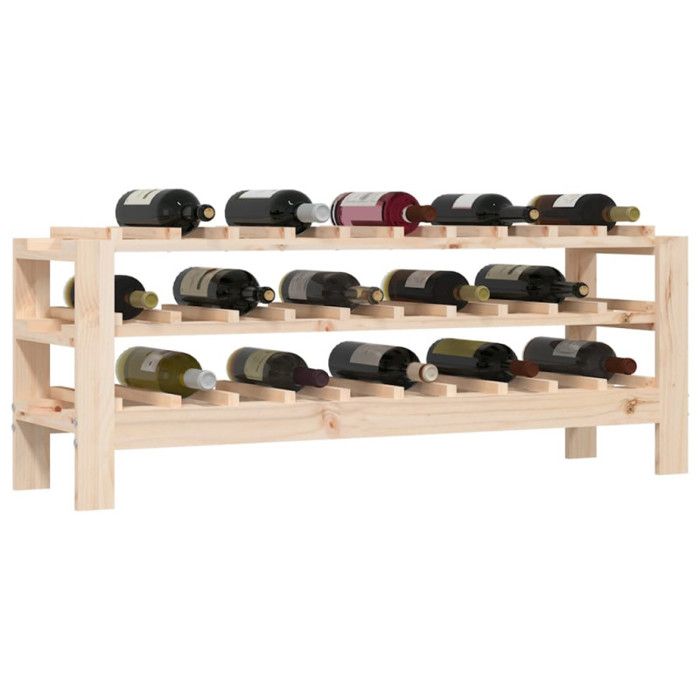 VidaXL Casier à vin 109,5x30x42 cm Bois de pin massif 822551