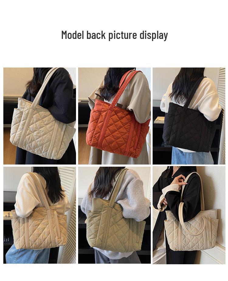 Women's Versatile Large Capacity Canvas Tote Bag - Lightweight, Padded, Casual Handbag for Commute
