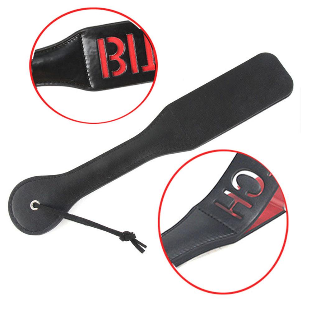 pattern Printed BDSM Paddle Unique Design Soft Leather Material Ideal for BDSM Interaction and Other Intimate Scenes