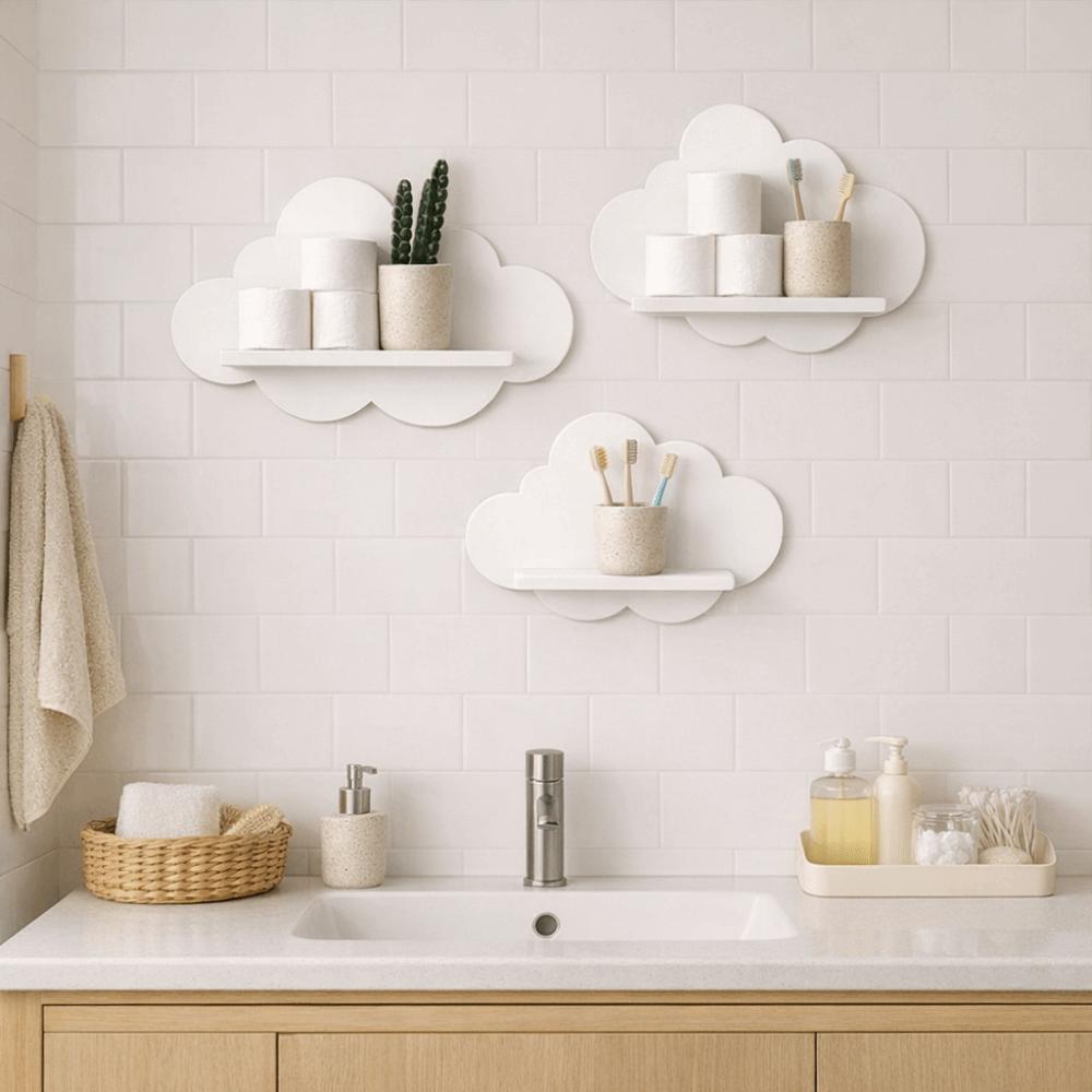 Minimalist Wall Storage Rack Durable Cloud Shape Shelf Home Decorative Wall Shelf Display  Bedroom