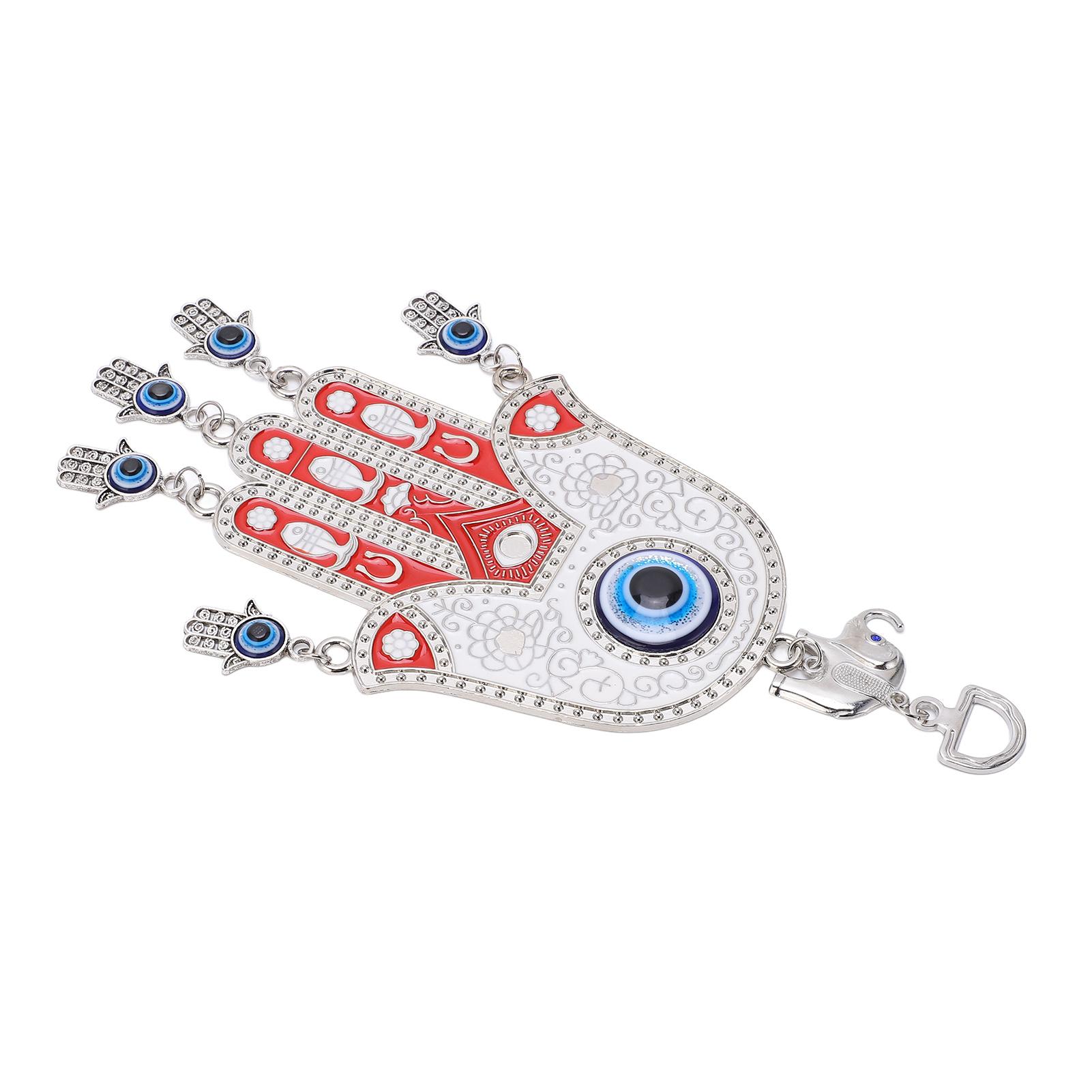 

Blue Eye Hamsa Car Ornament High Gloss Fine Details Red Blue Hamsa Hand Wall Decor for Car Office Home Decoration