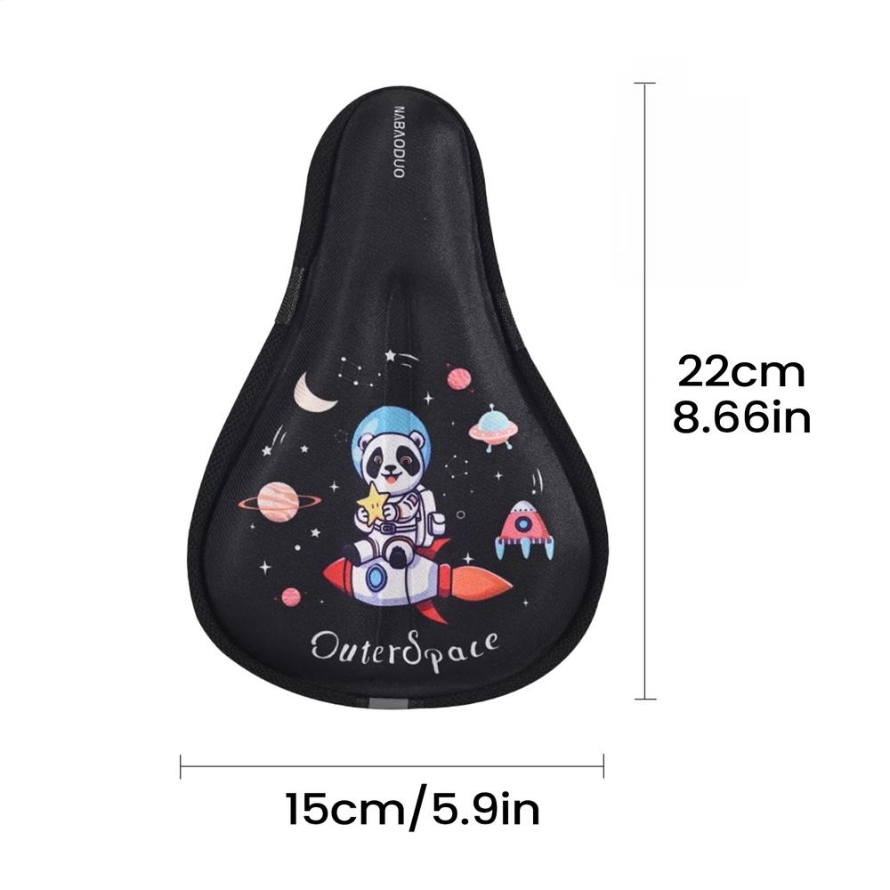 

Bike Seat Cushion Cover Cartoon Cycling Saddle Pad For Kids Breathable Bike Saddle Cover For Mountain Road Daily Commuting чёрный