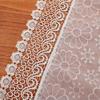 Double Glazed Yarn Tablecloth Flower Embroidery European Cover Washable For Tea Table Water Soluble Hem