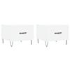 VidaXL Coffee Tables 2 Pcs White 50x50x40 Cm Engineered Wood 829381