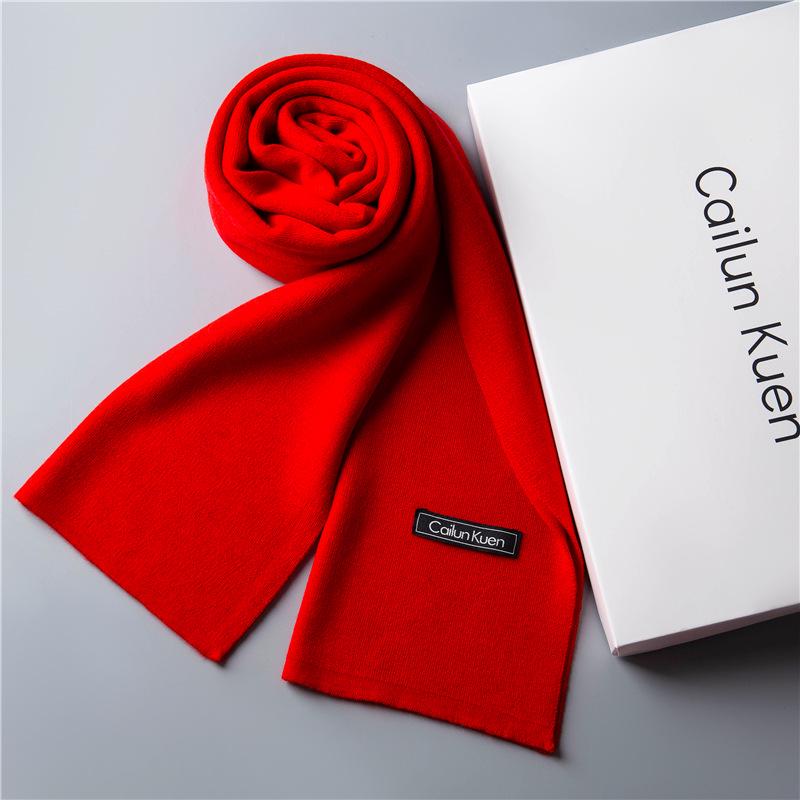 2026 New Men's Wool Plaid Scarf – Trendy Knitted Korean Style, Versatile and Warm Winter Accessory