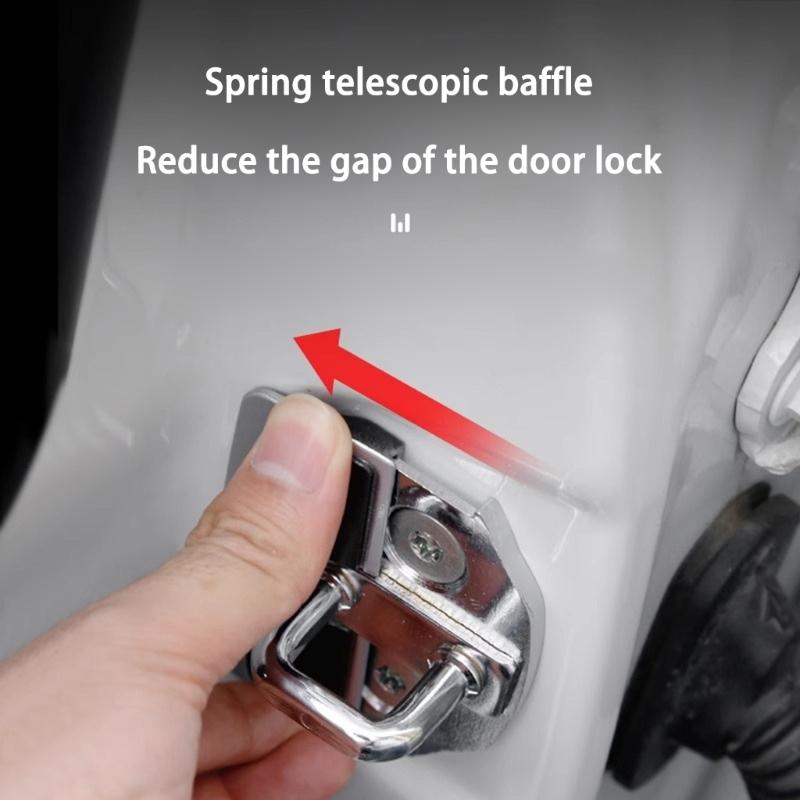 Auto Door Stabilizer Lock Regulator Anti Shake Noise Reducer Latches Stopper Cover for Most Cars Metal Mixture ABS Construction